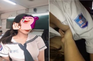 Nữ sinh BJ giỏi khi sang nhà bạn chơi – GaiGu
